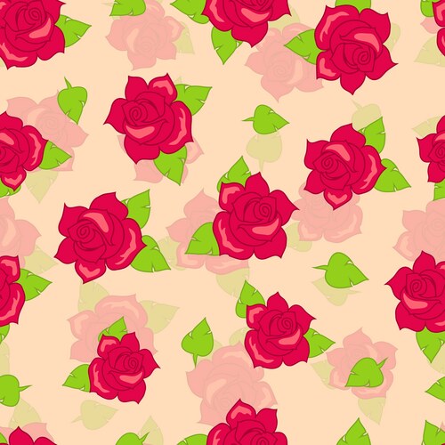 Red Roses Seamless Pattern Royalty Free Vector Image