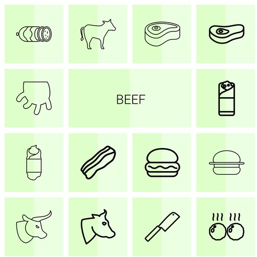Beef icons (36915712) – Free Vector | VectorStock