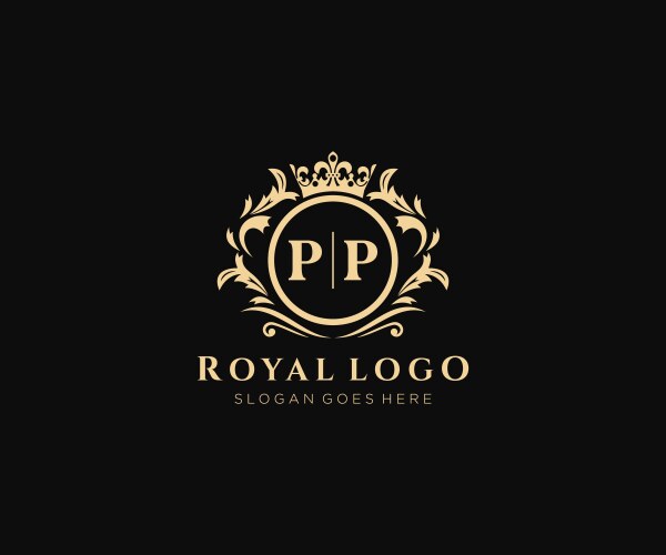 PP Letter Luxury Brand Logo Vector Image
