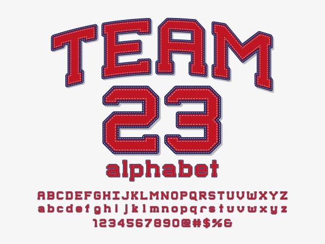 Thread font Royalty Free Vector Image - VectorStock