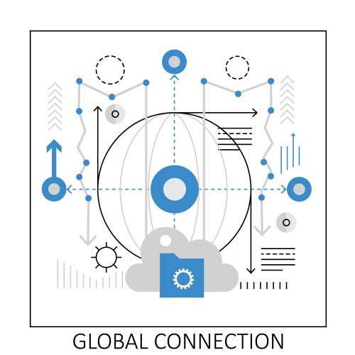 Global network connection vector image