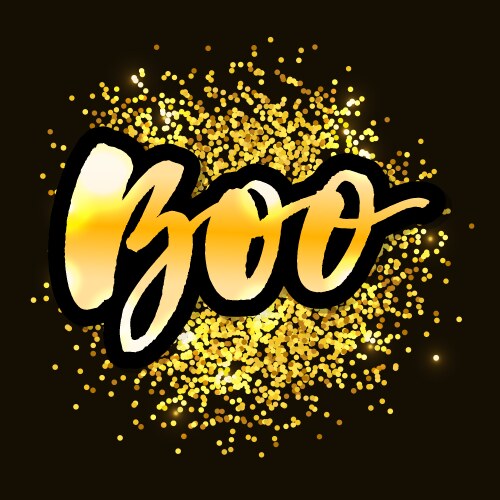 Slogan boo phrase graphic print lettering Vector Image