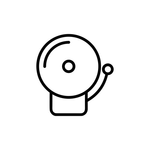 Electric Bell Outline – Royalty-Free Vector | VectorStock