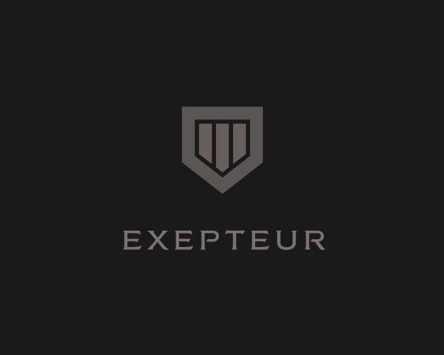 Abstract shield logo design luxury linear Vector Image