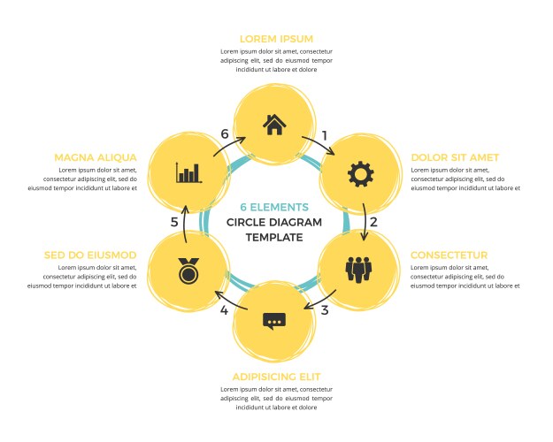 Circle diagram Royalty Free Vector Image - VectorStock