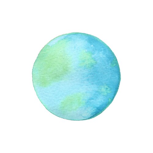 Watercolor Earth Globe Vector Image
