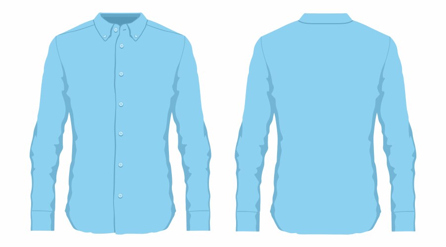 mens blue dress shirt vector