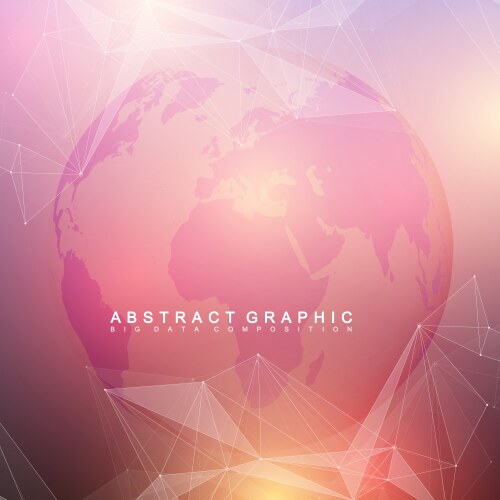 Abstract hi-tech background with symbol earth Vector Image