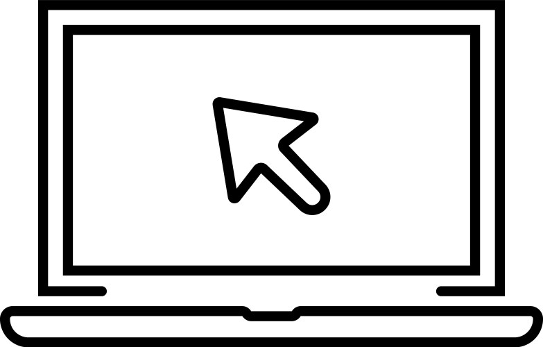 Black triangle icon modern simple mouse cursor Vector Image