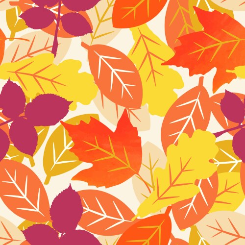 Autumn leaves pattern Royalty Free Vector Image