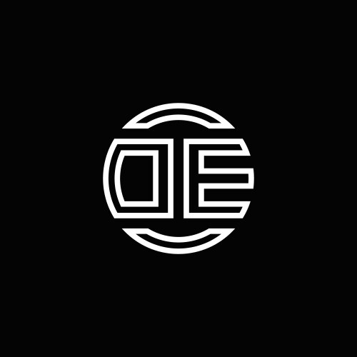 Ed logo monogram emblem style with crown shape Vector Image