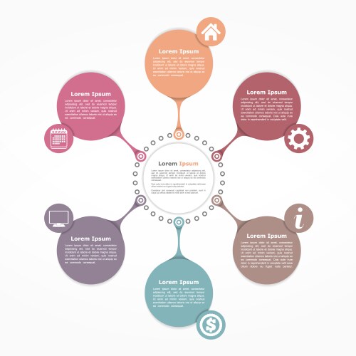 Circle diagram templates Royalty Free Vector Image