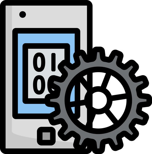 mobile development icon vector image