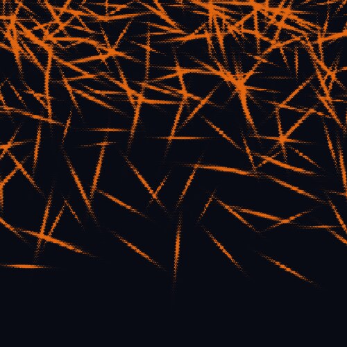Abstract background with lines and dots in orange vector image