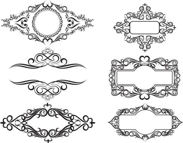 Different vintage frames Royalty Free Vector Image