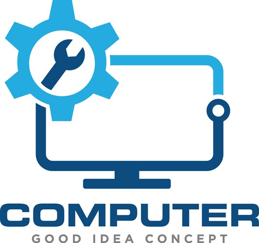 Computer Gear Logo Icon – Royalty-Free Vector | VectorStock