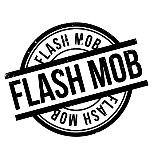 Flash mob rubber stamp – Royalty-Free Vector | VectorStock