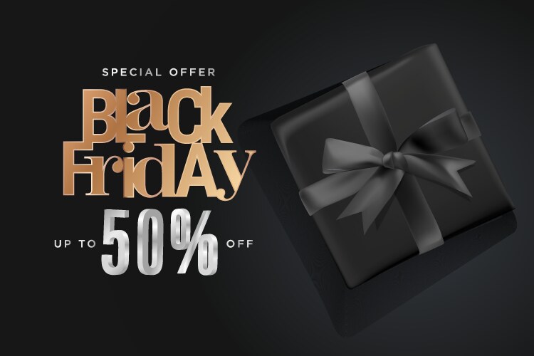 black friday sale banner vector image