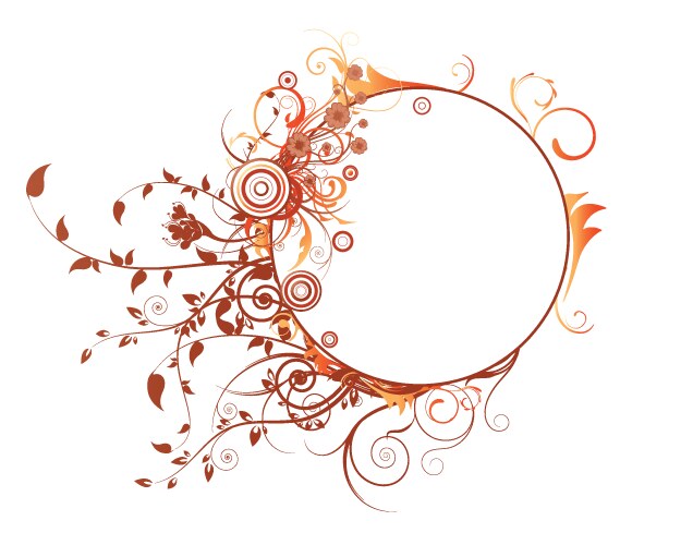 Circle floral frame Royalty Free Vector Image - VectorStock