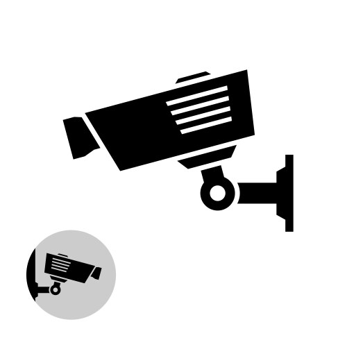 Security surveillance camera cctv icons Royalty Free Vector