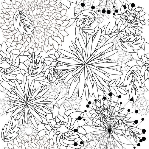 Seamless pattern with hand drawn spring flowers Vector Image