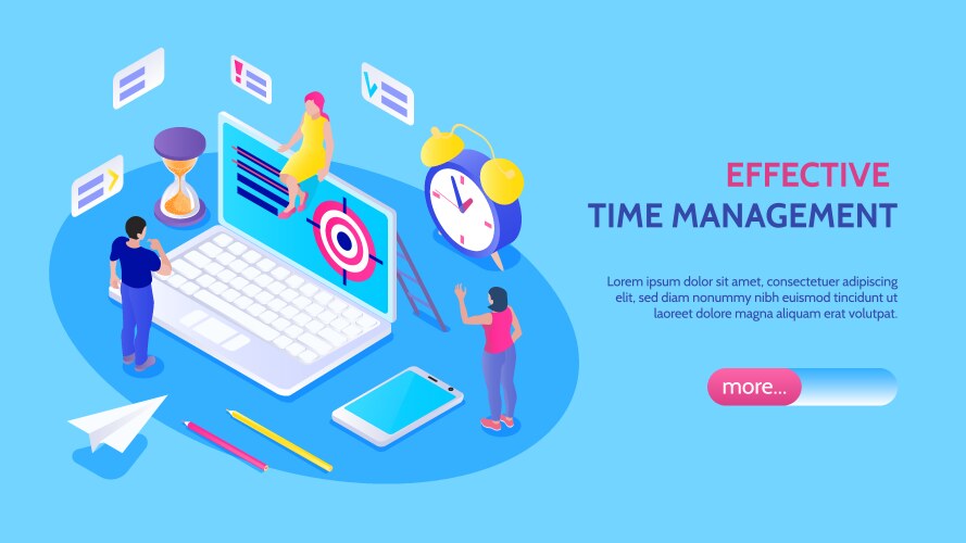 Time management concept Royalty Free Vector Image
