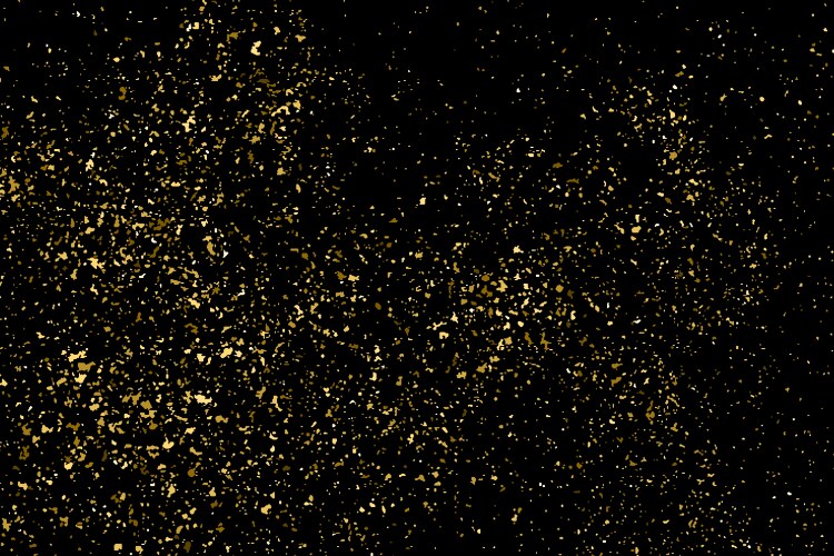 Gold glitter particles black background christmas Vector Image