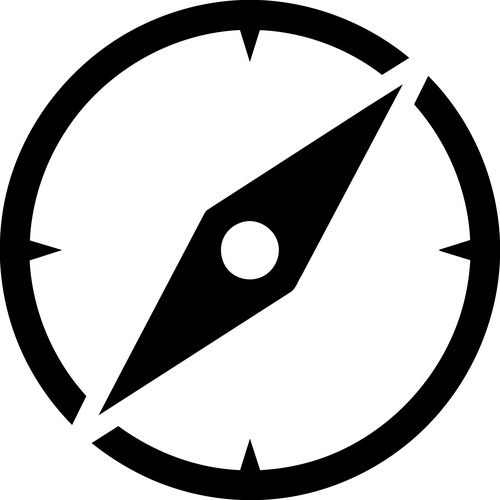 Minimalist Black and White Compass Rose – Royalty-Free Vector | VectorStock