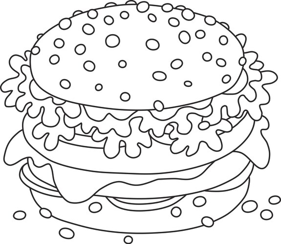 Appetizing Hamburger Vector Image