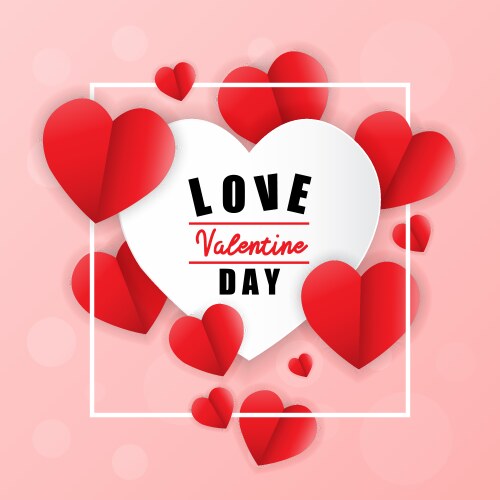 love for valentines day happy vector image