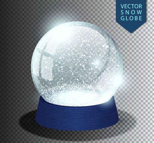 Snow globe empty template isolated Royalty Free Vector Image