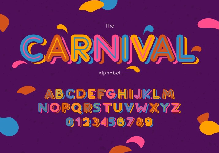 Vintage circus font victorian carnival headline Vector Image