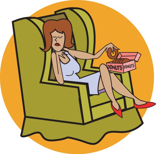 couch potato vector