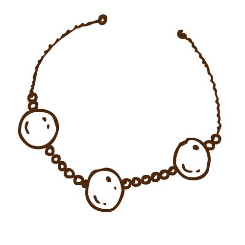 Hand drawn necklace Vector Image