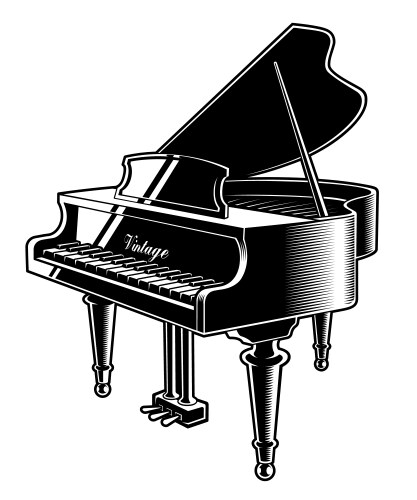 Elegant Piano Artwork Vector Image