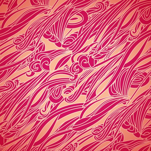 Red pink doodle background vector image