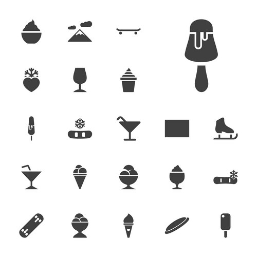Ice icons (36830970) – Free Vector | VectorStock