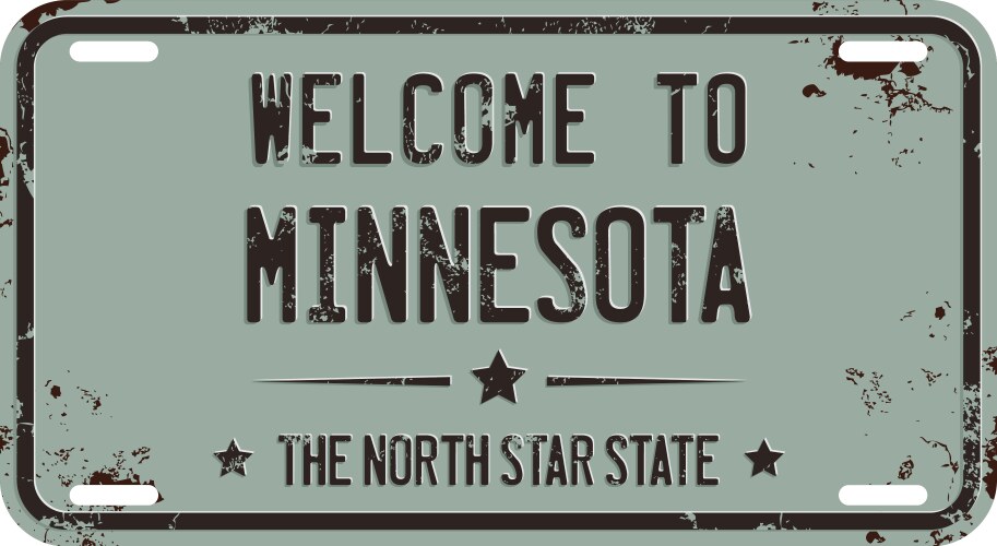 Minnesota Welcome Sign Vector Image