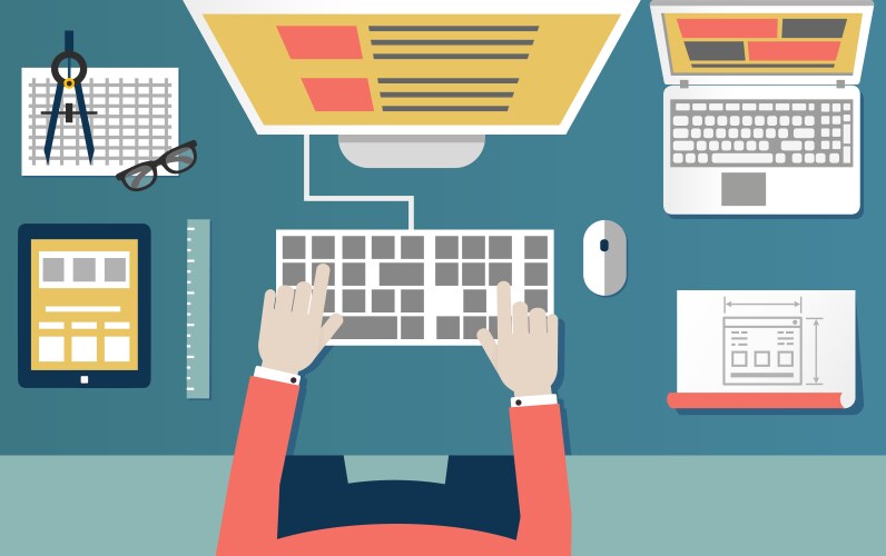 Web Development & Coding Concepts vector image