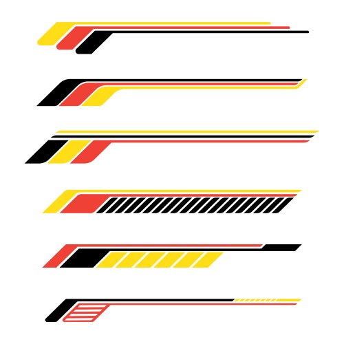 Racing colour lines set Royalty Free Vector Image