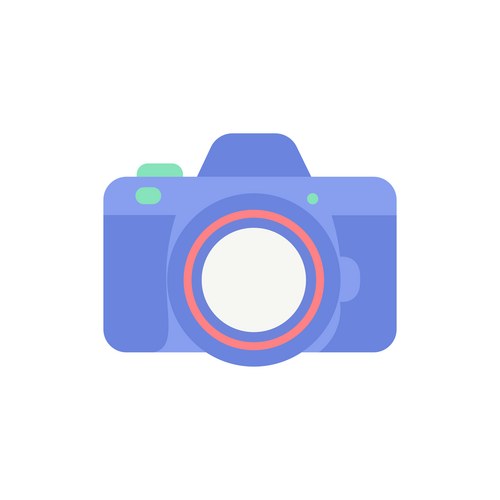 Modern digital photo camera flat color icon – Royalty-Free Vector ...