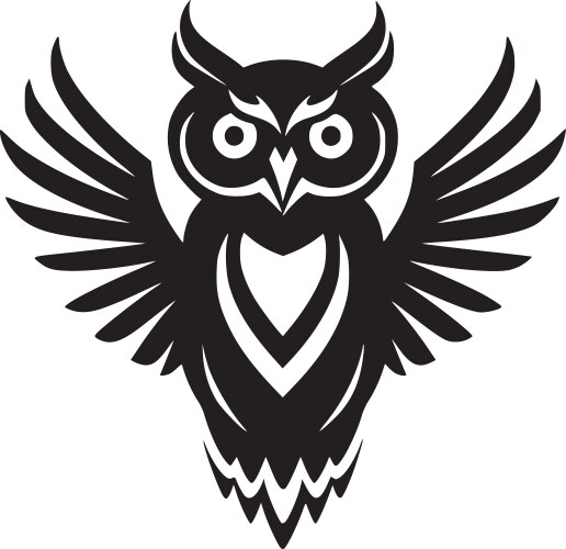 Owl logo - emblem design on w Royalty Free Vector Image