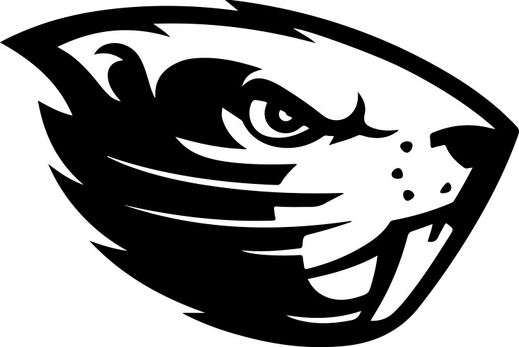 Aggressive Beaver Mascot Logo Vector Image