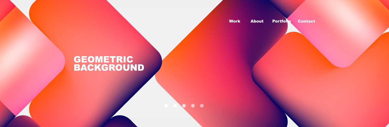 Square internet web page design template Vector Image
