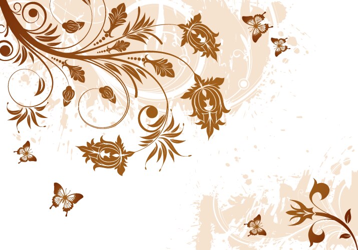 Red floral background Royalty Free Vector Image