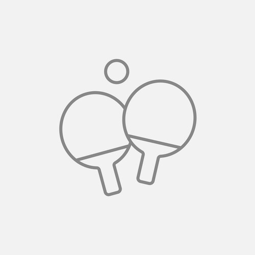 Table tennis racket and ball line icon Vector Image
