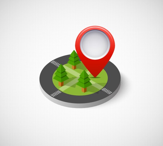 Isometric pin icon Royalty Free Vector Image - VectorStock