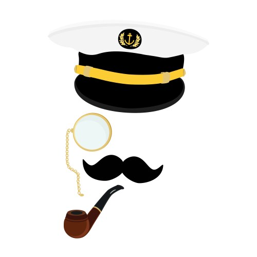 Captain peaked cap Royalty Free Vector Image - VectorStock