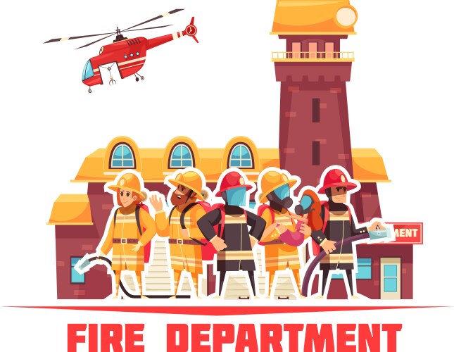 Fire station Royalty Free Vector Image - VectorStock
