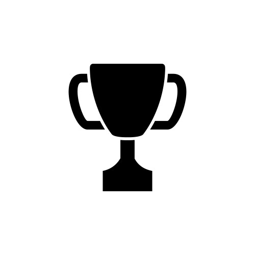 Winner trophy cup award flat icon Royalty Free Vector Image